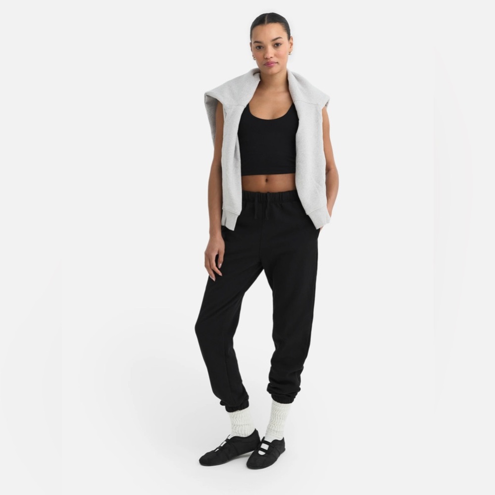 MATE The Label - Organic Fleece Relaxed Pocket Sweatpant - Black / Large